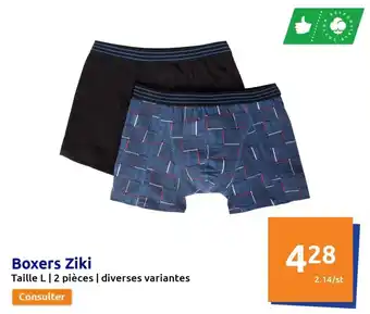 Action Boxers Ziki Taille L | 2 pièces | diverses variantes offre