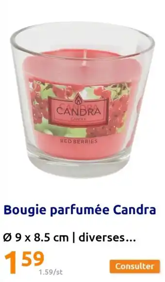Action Bougie parfumée Candra Ø 9 x 8.5 cm | diverses... offre