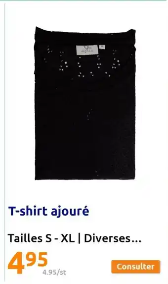 Action T-shirt ajouré Tailles S-XL | Diverses... offre