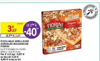 Intermarché PIZZA MAXI MOELLEUSE SURGELÉE BOLOGNAISE FIORINI offre