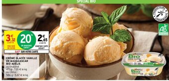 Intermarché CRÈME GLACÉE VANILLE DE MADAGASCAR BIO ADÉLIE offre