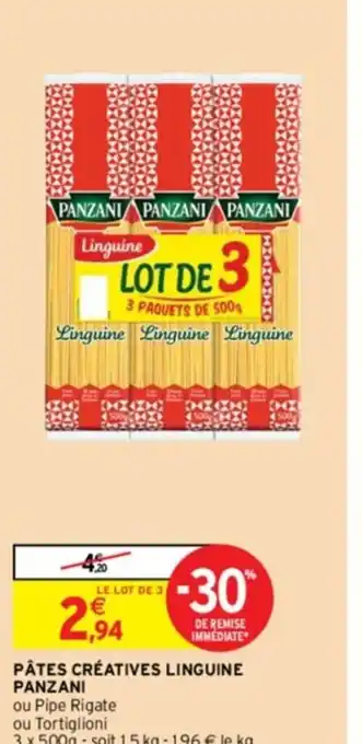 Intermarché PÂTES CRÉATIVES LINGUINE PANZANI offre