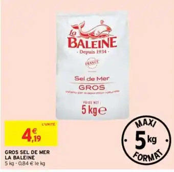 Intermarché GROS SEL DE MER LA BALEINE 5 kg - offre