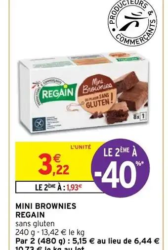 Intermarché MINI BROWNIES REGAIN offre