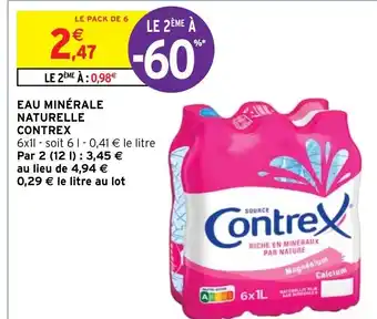 Intermarché EAU MINÉRALE NATURELLE CONTREX offre