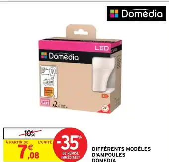 Intermarché DIFFÉRENTS MODÈLES D'AMPOULES DOMEDIA offre