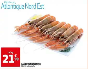 Auchan LANGOUSTINES CRUES 16 à 20 pièces au kg offre