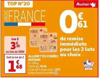 Auchan ALLUMETTES FUMÉES Auchan offre