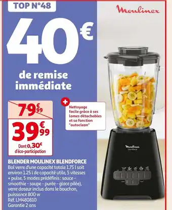 Auchan BLENDER MOULINEX BLENDFORCE offre