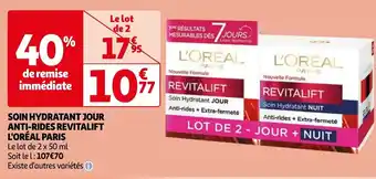 SOIN HYDRATANT JOUR ANTI-RIDES REVITALIFT L'ORÉAL PARIS