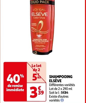Auchan SHAMPOOING ELSÈVE offre
