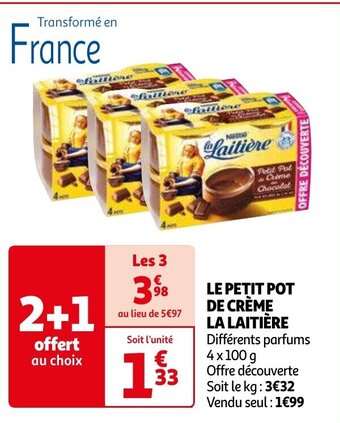 Auchan LE PETIT POT DE CRÈME LA LAITIÈRE offre