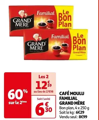 Auchan CAFÉ MOULU FAMILIAL GRAND MÈRE offre