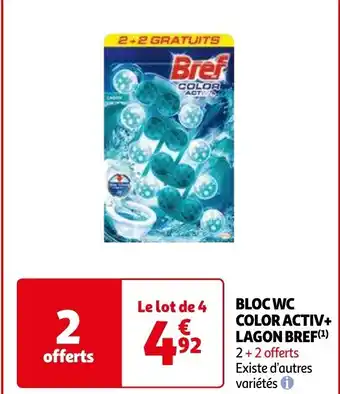 Auchan BLOC WC COLOR ACTIV+ LAGON BREF(¹) offre
