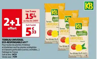 Auchan Terreau UNIVERSELE ECO-RESPONSABLE 40L offre