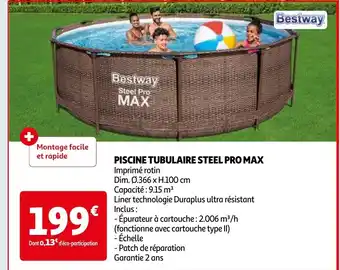 Auchan PISCINE TUBULAIRE STEEL PRO MAX offre