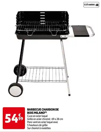 Auchan BARBECUE CHARBON DE BOIS MILANO (¹) offre