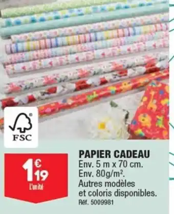ALDI PAPIER CADEAU offre