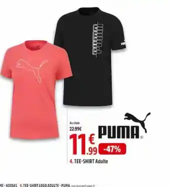 Intersport PUMA TEE-SHIRT Adulte offre
