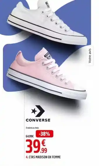 Intersport CONVERSE CTAS MADISON OX FEMME offre