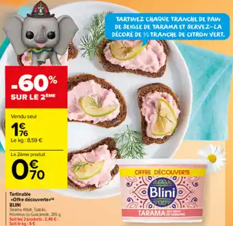 Carrefour Market Tartinable Offre découverte Blini offre