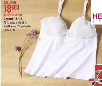 Caraco JAHIA 77% polyamide 18% élasthanne 5% polyester