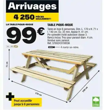 TABLE PIQUE-NIQUE