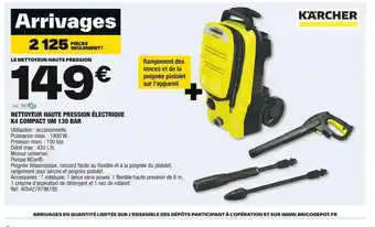 Brico Dépôt NETTOYEUR HAUTE PRESSION ÉLECTRIQUE offre