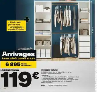 Brico Dépôt KIT DRESSING "QUALINIA" offre