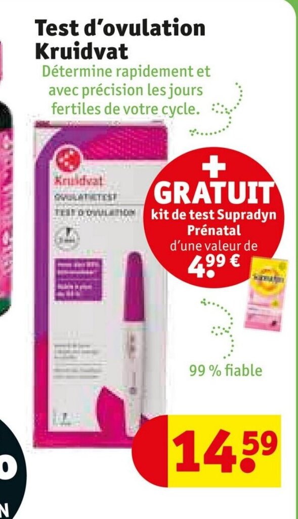 Promo Test d'ovulation Kruidvat chez Kruidvat