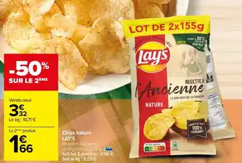 Carrefour Chips nature LAY'S offre