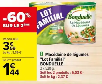Carrefour Macédoine de légumes "Lot Familial" BONDUELLE offre