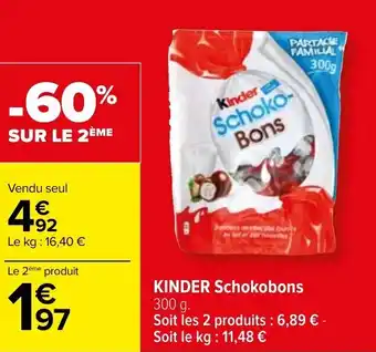 Carrefour KINDER Schokobons offre