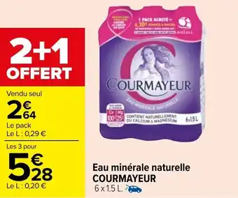 Carrefour Eau minérale naturelle COURMAYEUR offre