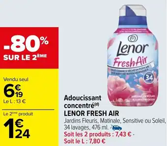 Carrefour Adoucissant concentré (d) LENOR FRESH AIR offre