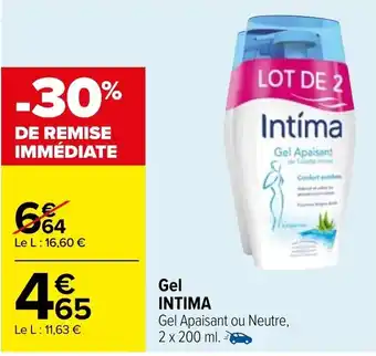 Carrefour Gel INTIMA offre