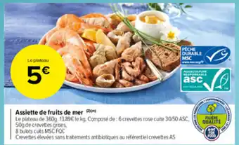Carrefour Market Assiette de fruits de mer offre