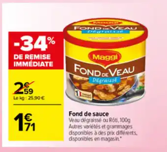 Carrefour Market Fond de sauce offre