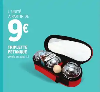 TRIPLETTE PETANQUE