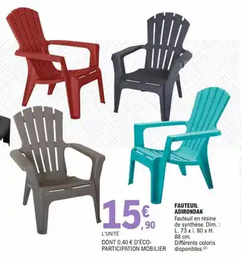 E.Leclerc Brico FAUTEUIL ADIRONDAK offre