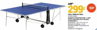 E.Leclerc Brico TABLE TENNIS DE TABLE offre