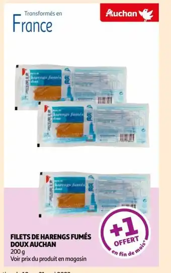Auchan Supermarché FILETS DE HARENGS FUMÉS DOUX AUCHAN offre