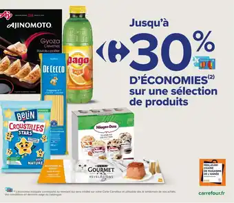 Carrefour Contact D'ÉCONOMIES (2) sur une sélection de produits offre