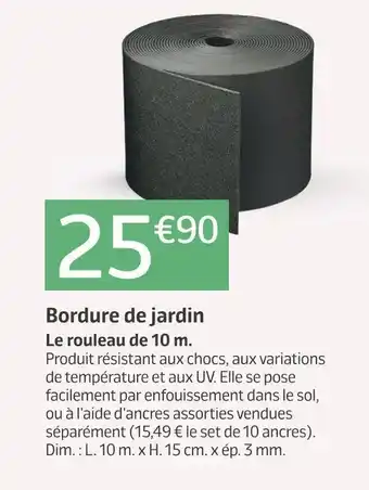 Jardiland Bordure de jardin offre