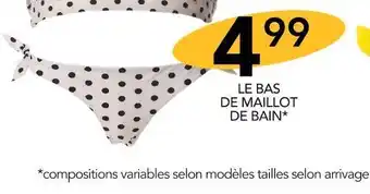 Stokomani Etam le bas de maillot de bain offre