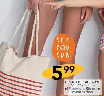 Stokomani See you sun le sac de plage rayé offre