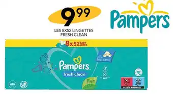 Stokomani Pampers les 8x52 lingettes fresh clean offre