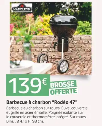 Jardiland Barbecue à charbon rodéo 47 offre