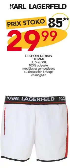 Stokomani Karl lagerfeld le short de bain homme offre