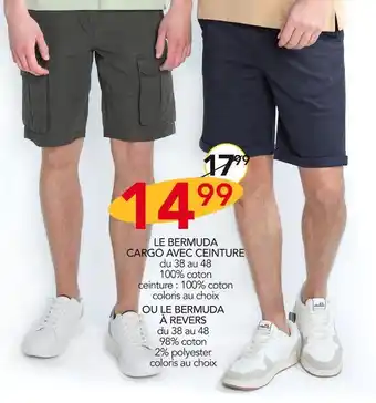 Stokomani Status le bermuda cargo avec ceinture offre